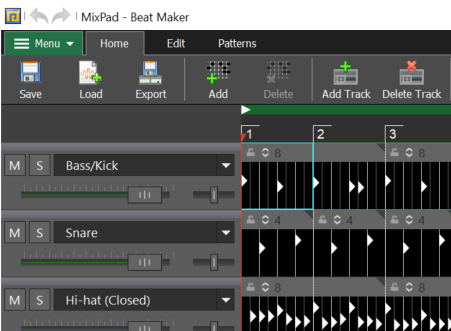 MixPad beat maker feature screenshot